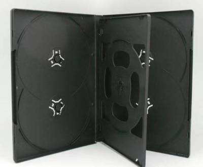 กล่องใส่แผ่น DVD 6 แผ่นแบบบาง สีดำ 100 กล่อง DVD 6 แผ่น.