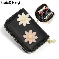 Flower Design Women Card Holder Many Departments Female Small Wallet Clutch High Quality Ladies Coin Purse Carteira With Zipper