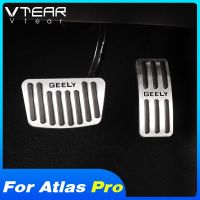 Vtear Car Pedal Cover Gas Fuel Foot Pedals Cover Brake Rest Pedal Pad Panel Styling Essories For Geely Atlas Pro Azkarra 2021