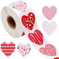 50-500pcs 1inch Gift Packaging Seal Birthday Party Wedding Supply Stationery Sticker Love Heart Shaped Label Sticker Stickers Labels
