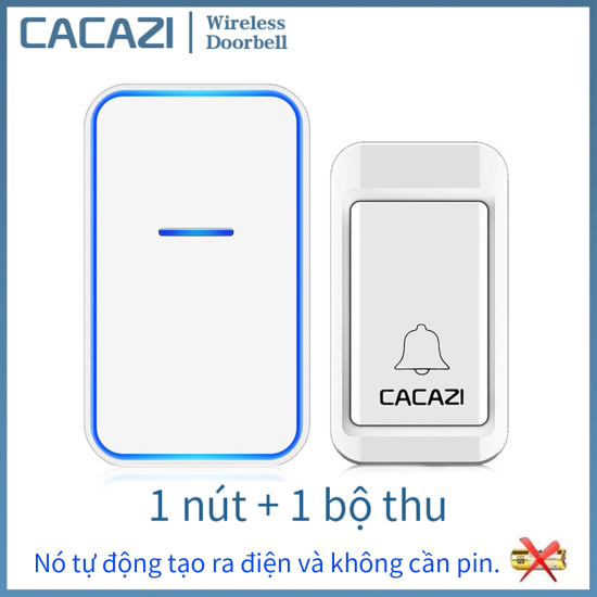 Cacazi chuông cửa điện tử không dây không cần pin chuông cửa không dây tự - ảnh sản phẩm 1