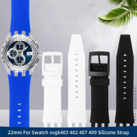 สายซิลิโคน22มม. สำหรับ SVG Mechanical Watchband Svg 403 402 402 407 409 SVGB400ผู้ชายยางนุ่มนาฬิกาอุปกรณ์เสริม