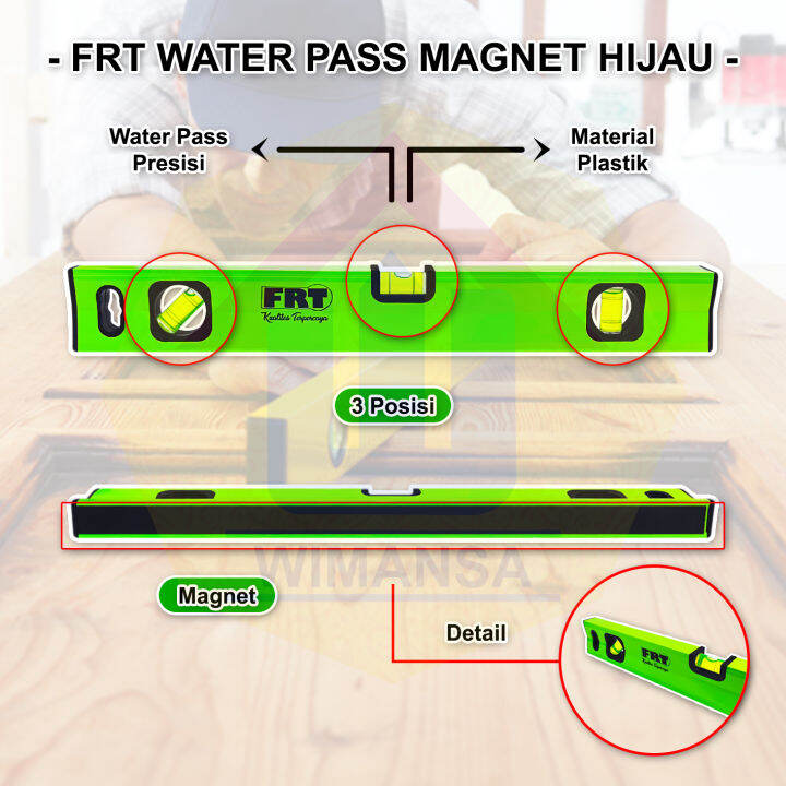WMSFRT WATER PASS HIJAU WATER PASS PRESISI DAN AKURAT