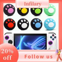 INFILARY 10pcs ตัวป้องกันตัวควบคุมเกม ฝาโยก กรงเล็บแมวแมว ซิลิโคนทำจากซิลิโคน Thumbstick คอนโซลมือถือ มืออาชีพอย่างมืออาชีพ ออกแบบตามหลักสรีรศาสตร์ ฝาครอบจอยสติ๊ก ASUS ROG Ally