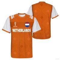 xzx 180305   Copa Do Mundo Holanda Camiseta T SHIRT Fãs Tee Esportiva Manga Curta Gola Redonda Unissex Plus Size