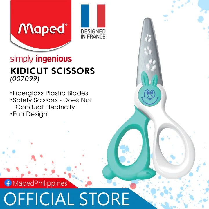 MAPED Kidicut Scissors Gunting Kids scissors SAFETY scissors Fiberglass plastic blades