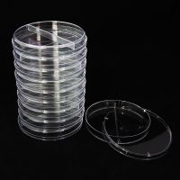 จานเพาะเชื้อพลาสติกแบบ 2 ช่อง ขนาด 90  x 15 mm (10 ชิ้น/ชุด) Petri Dish 90 x 15 mm 10 Pcs