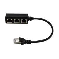 Wholesale LAN Ethernet Network RJ45 1 Male to 3 Female Connector Splitter Adapter Converter Cable