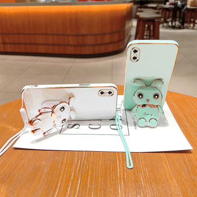 เคสนิ่มสำหรับ iPhone Xs Max เคส iPhone Xs XR ที่ยึดตัวการ์ตูนกระต่ายกันกระแทกเคสโทรศัพท์โทรศัพท์