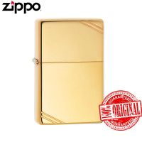 Zippo 270 High Polish Brass Vintage with Slashes / Made in USA / Boyfriend Gift