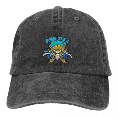 2023 New Fashion  Aquarius Camus Baseball Cap Men Hats Visor Protection Snapback Saint Seiya Manga Caps，Contact the seller for personalized customization of the logo