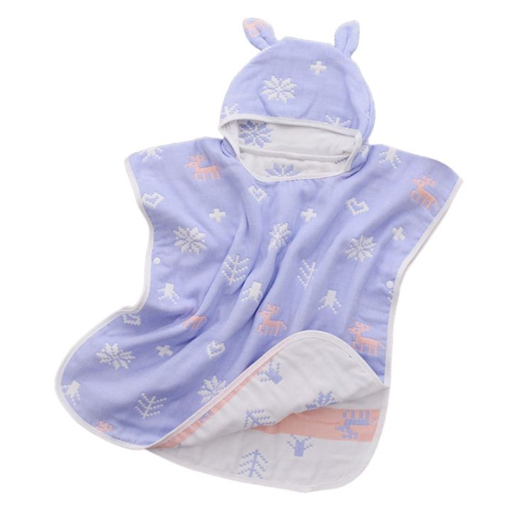 60x60cm-baby-bath-towel-6-layers-cotton-gauze-hooded-kids-cape-poncho-cartoon-printed-breathable-ultra-absorbent-infant-up