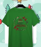 เสื้อยืดลายปีใหม่ เสื้อคริสมาสต์ Happy New Year &amp; Merry Christmas ลายน่ารักๆ ผ้า Cotton ?ใส่สบาย สีสันสดใส