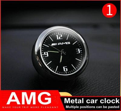 นาฬิการถยนต์เครื่องประดับ Auto Air Vents ตัวหนีบตรงช่องแอร์มินิตกแต่งรถยนต์ Dashboard เวลานาฬิกาแสดงตัวเลขสำหรับ Mercedes Benz GLE GLC GLS AMG GLK GLA ซีแอลเอสซีแอลเอ W211 W212 W210 W203 W204 W205 W176 E260 E200 A B C E Class (AMG)