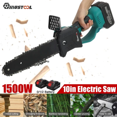 10in 1500W 288VF แบตเตอรี่ Brushless ไฟฟ้าไร้สาย Chainsaw สูงคาร์บอน SteelHandheld เข้าสู่ระบบ Saw สำหรับ Makita 18V/21V