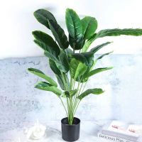 New 32Inch Artificial Leaf Plants Large Artificial Banana Tree Fake Tree Leaves Bonsai Flower Garden Home Livingroom Decoration