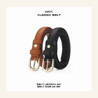 KETCH CLASSIC BELT เข็มขัดหนัง PU สีคลาสลิค