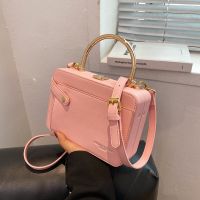 Pure Color Hand Carry Small Bread On Summer 2023 New Original Design Small Cherry Blossom Pink One Shoulder Inclined Shoulder Bag