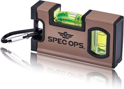 Spec Ops Tools 4" Magnetic Pocket Level, 33% Larger Block Vials, Includes Carabiner, 3% Donated to Veterans 4" Magnetic Pocket Sized