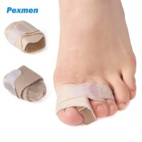 Pexmen 2Pcs/Bag Toe Wraps Bunion Corrector Splint for Broken Toe Gel Buddy Tape Big Toe Separators Brace for Overlapping Toes