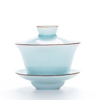 Celadon Tea Tureen 140ml Kung Fu Tea Set,Chinese tea Flower Gaiwan Puer Kettle,Teapot lovers must have Tea accessories