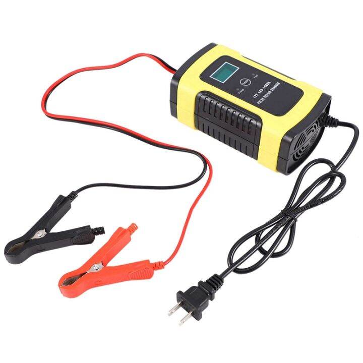 Full Automatic Car Battery Charger 110V To 220V To 12V 6A Intelligent Fast  Power Charging Wet Dry Lead Acid Digital Lcd Display 