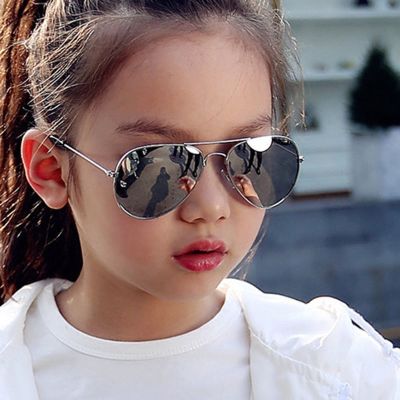 Kids Sunglasses Aviation Boys Colorful Mirror Children Chirstmas Party Eyeware Metal Frame Girls Outdoors Goggle Glasses UV400