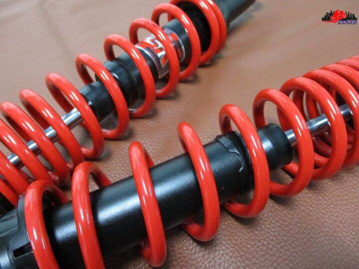 honda-dax-st50-st70-chaly-cr50-cr70-yss-rear-shock-set-pair-black-spring-red-โช๊คอัพ-โช๊คหลัง-กระบอกดำ-สปริงแดง-สินค้าคุณภาพดี