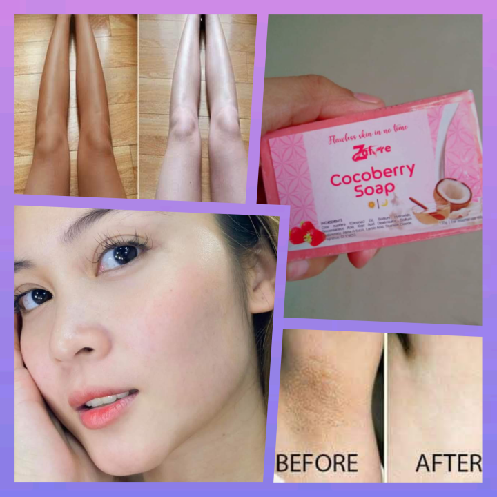 ( SET OF 5 ) COCOBERRY BLEACH SOAP SOAP NA PAMPAPUTI AT PAMPAKINIS NG