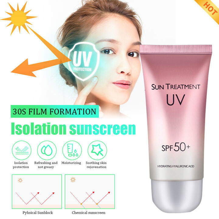 ครีมกันแดดไวท์เทนนิ่งครีมกันแดด-spf-50ผิวหน้าและร่างกายครีมป้องกันต่อต้านริ้วรอยควบคุมน้ำมันชุ่มชื้นใบหน้าได้อย่างมีประสิทธิภาพป้องกันการถูกแดดเผา