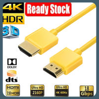 สายอัลตร้าสลิม HDMI 36AWG 4K HDMI สายเคเบิล2.0กับ ARC CEC HDMI 2.0สายเคเบิลอีเธอร์เน็ต HDMI สำหรับ PS5 Xbox Series X PS4 Pro HDTV