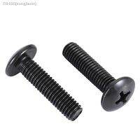 ❐△ 10Pcs/lot M2 M2.5 M3 M3.5 M4 M5 M6 TM Screws Phillips Truss Mushroom Head Screw Black Plated Electronic Carbon Steel Screws