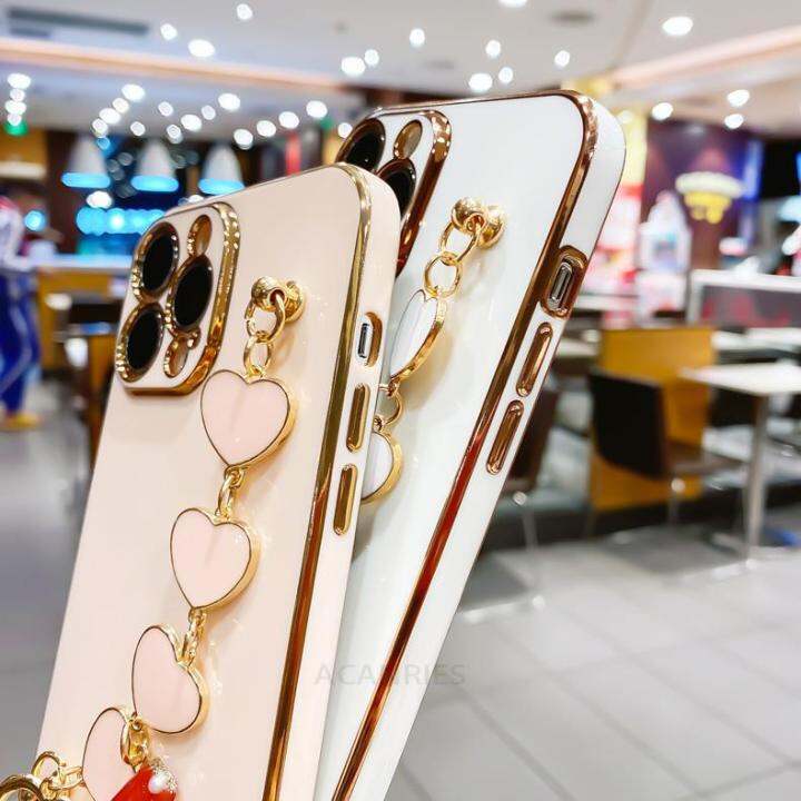 luxury-plating-love-heart-bracelet-case-for-xiaomi-mi-poco-x5-pro-x-5-redmi-note-12-5g-wrist-band-chain-cover-poko-x5pro-note12