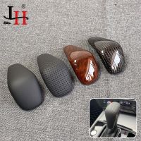 Black Carbon Fiber Wood Color Gear Shift Knob w/ Leather Boot Gaiter LHD AT AT ONLY For Audi A6 C7 2016 2017 2018