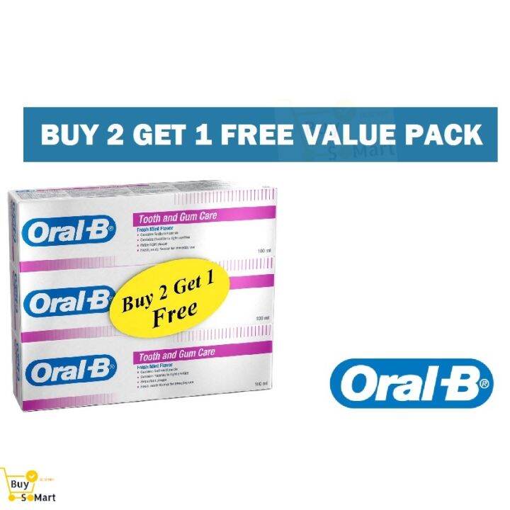 Oral B Tooth And Gum Care Toothpaste Buy Free Value Pack Lazada