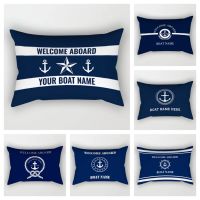 Dark blue nautical series sofa cushion cover 40*60 home decoration waist pillow cover cushion cover 30*50 can be customized Cushion Cover