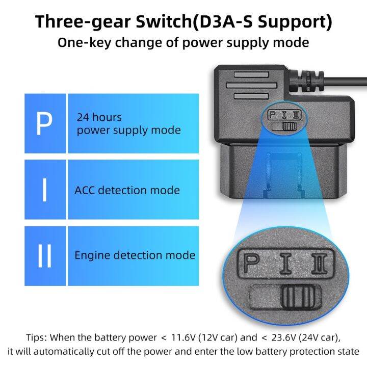 deelife-obd2-hardwire-kit-for-car-dvr-mirror-camera-dash-cam-parking-guard-cable-12v-24v-to-5v-mini-micro-usb-hard-wire