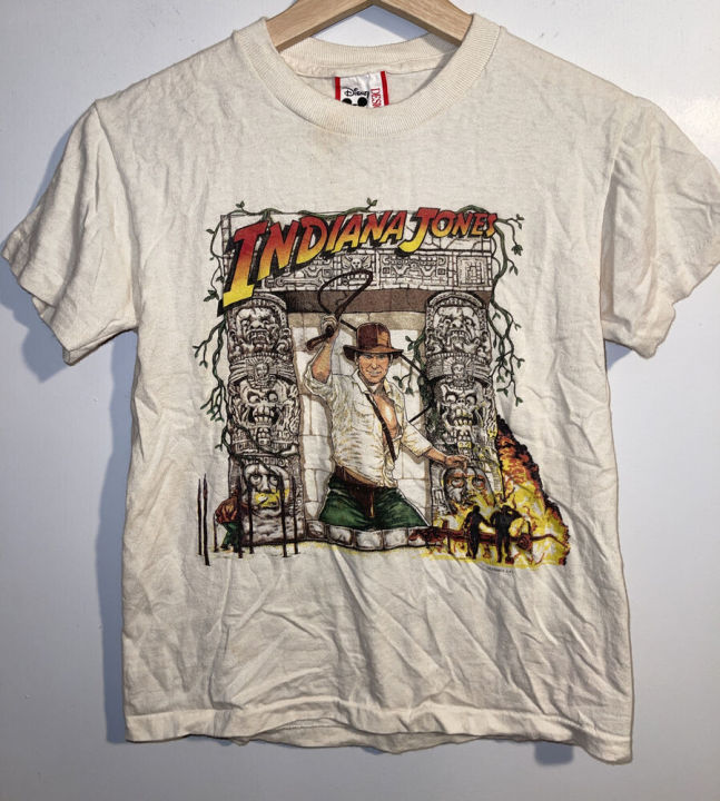 Plus Size Vintage 80S Indiana Jones The Temple Of Doom T Shirt Size 1012  Usa | Lazada