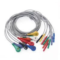 Generic AAMI Din 1.5mm Style Safety ECG Holter Lead Cable 10 Wires IEC Snap