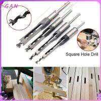 GAN 4pcs 6.4/8/9.5/12.7mm ครับ เจาะรูสี่เหลี่ยม เหล็กเหล็กไร้สนิม การเจาะเจาะเหล็กกล้า ชุดแกะสลักแกะสลัก คู่มือดอกสว่าน งานไม้