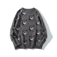 Anime Sweater Men Harajuku Hip Hop Streetwear Cartoon Monster Pullover WomenOversize Fashion Casual Couple Japanese Sweaters