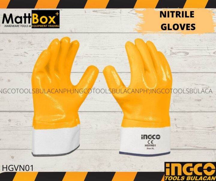 INGCO FULLY NITRILE COATED GLOVES (HGVN01) Lazada PH