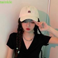 Twinkle1 หมวกเบสบอลปักลายตัวอักษร M สไตล์เกาหลีหลากสีสําหรับผู้ชาย 5211028∈