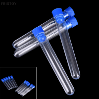 FRISTOY 10pcs 15x100mm CLEAR Plastic Test TUBE หลอดทดสอบพลาสติกแข็งพร้อมปลั๊กปีก