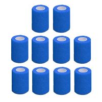 10 Pcs Roll Useful Cohesive Bandages Self Adherent Wrap Tape Stretch Athletic Strong Elastic First Aid Tape for Medical