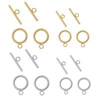 10setlot OT Clasps Hook Toggle Charms Connectors Loop Necklace Jewelry Diy Gold Silver Color plated Ornament Chandelier