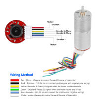 มอเตอร์เกียร์ดีซีเกียร์มอเตอร์เกียร์เข้ารหัส12V สำหรับรถ RC หุ่นยนต์ของเล่นเครื่องยนต์ DIY