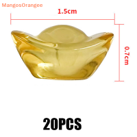 MG 1 10 20ชิ้น Citrine yuanbao Feng Shui Decoration Yuan Bao Ingot นำโชคของตกแต่งบ้านของขวัญตกแต่งบ้าน