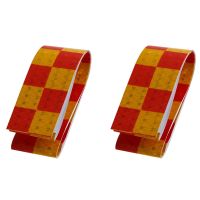 2X 1M Reflective Safety Warning Conspicuity Tape Sticker, Red+Yellow