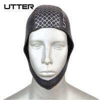 UTTER Men Neoprene Skull Cap Printing Grid Swimming Surfing Hiking Skiing Cycling and Riding Outdoor Accessories Swim Caps